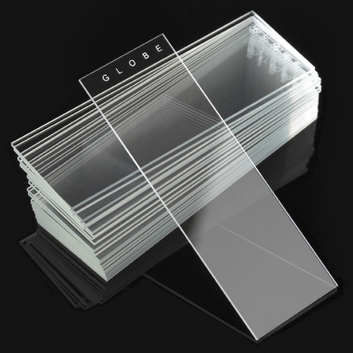 [GEN-MS-80P-10] microscope slides white glass 25 x 75mm 90 ground edges plain case 1440